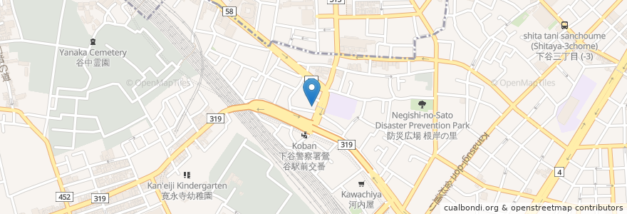 Mapa de ubicacion de 中華 みやこ en 日本, 東京都, 台東区.