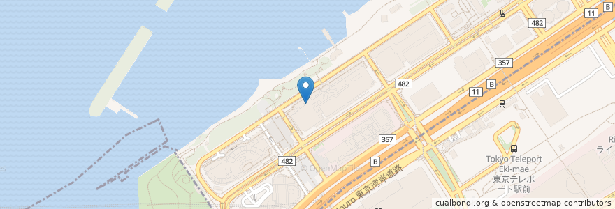 Mapa de ubicacion de 東京ラーメン国技館 舞 en ژاپن, 東京都, 江東区, 港区.