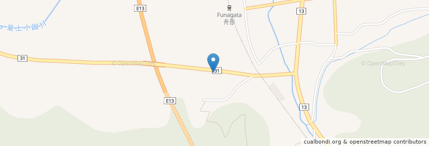 Mapa de ubicacion de 中華そば雅 en Giappone, Prefettura Di Yamagata, 最上郡, 舟形町.