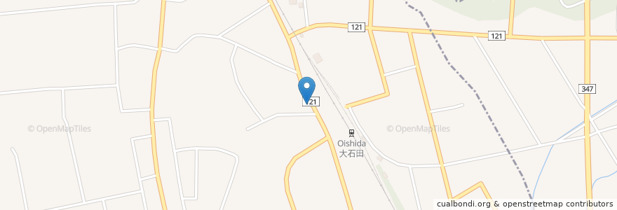 Mapa de ubicacion de 居酒屋ふじ en 日本, 山形県, 北村山郡, 大石田町.