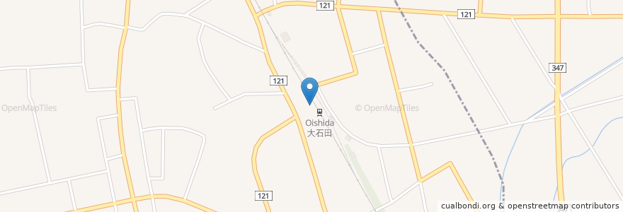 Mapa de ubicacion de そば処ふうりゅう en Japan, Präfektur Yamagata, 北村山郡, 大石田町.