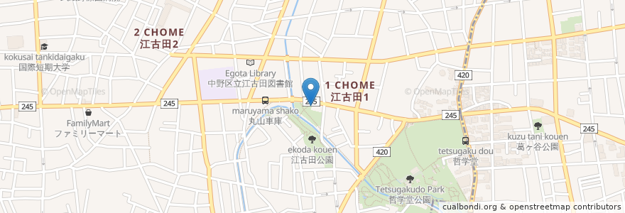 Mapa de ubicacion de やまと調剤薬局 en Japonya, 東京都, 中野区.
