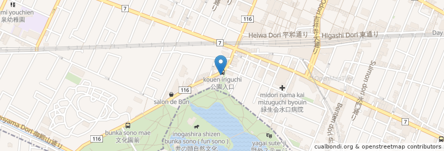 Mapa de ubicacion de chai break en Japan, Tokio, 武蔵野市.