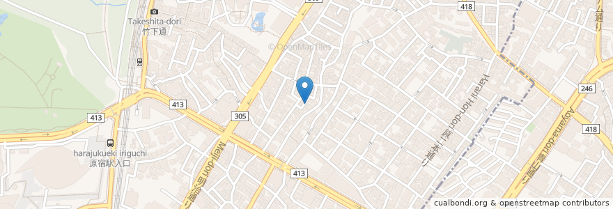 Mapa de ubicacion de Eddy's Ice Cream en ژاپن, 東京都, 渋谷区.