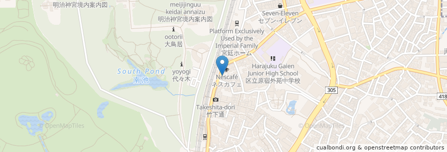 Mapa de ubicacion de Cookie Time en Japonya, 東京都, 渋谷区.