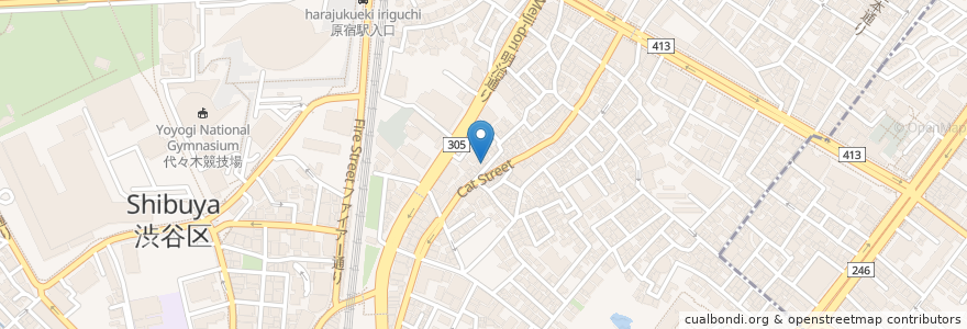 Mapa de ubicacion de GOOD TOWN DOUGHNUTS en 日本, 东京都/東京都, 渋谷区.