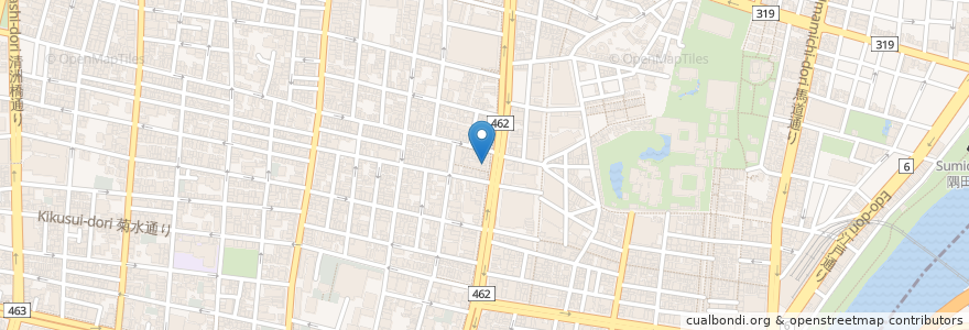 Mapa de ubicacion de ナ・タイ en 日本, 东京都/東京都, 台東区.