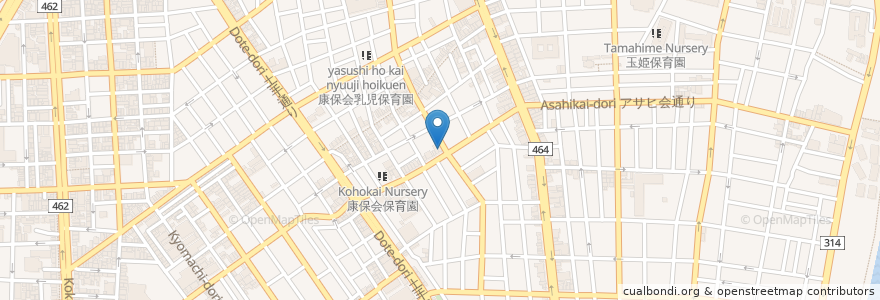 Mapa de ubicacion de 一八寿司 en 日本, 东京都/東京都, 台東区.