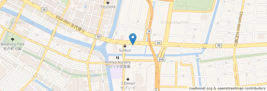 Mapa de ubicacion de ぷん楽 en Japón, Tokio, Koto.