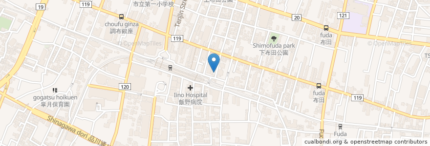 Mapa de ubicacion de ろばた 玄海 en 日本, 东京都/東京都, 調布市.