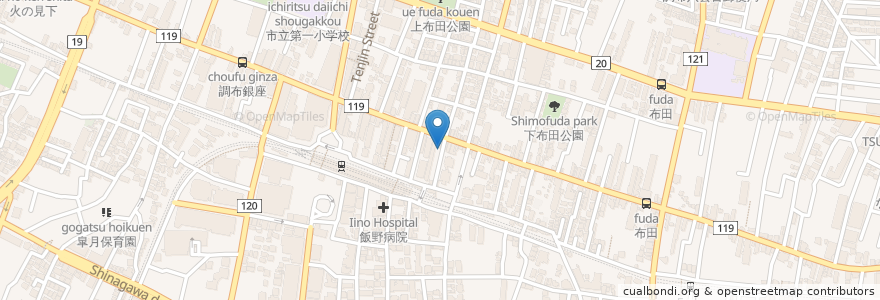 Mapa de ubicacion de 焼肉 いち en Japonya, 東京都, 調布市.