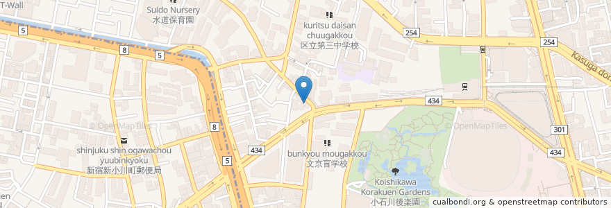 Mapa de ubicacion de いわぶち歯科 en اليابان, 東京都, 文京区.