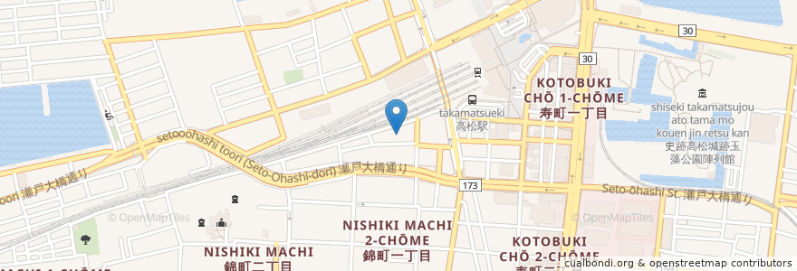 Mapa de ubicacion de 穴吹医療大学校 en Japón, Prefectura De Kagawa, Takamatsu.