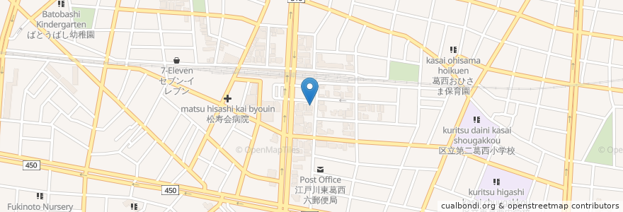 Mapa de ubicacion de 日本調剤葛西薬局 en 日本, 東京都, 江戸川区.