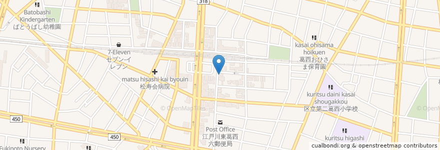Mapa de ubicacion de ツルハドラッグ en Jepun, 東京都, 江戸川区.