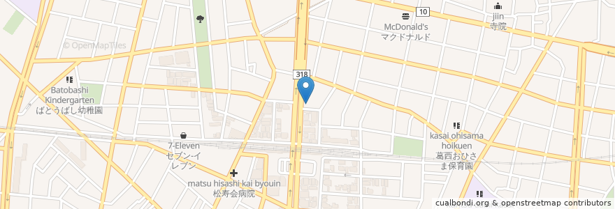Mapa de ubicacion de 銀だこ en 일본, 도쿄도, 江戸川区.