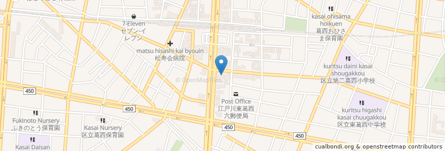 Mapa de ubicacion de Resort Dining 海のYey en Japonya, 東京都, 江戸川区.