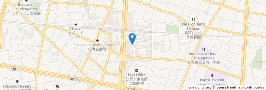 Mapa de ubicacion de 東葛西歯科クリニック en Jepun, 東京都, 江戸川区.