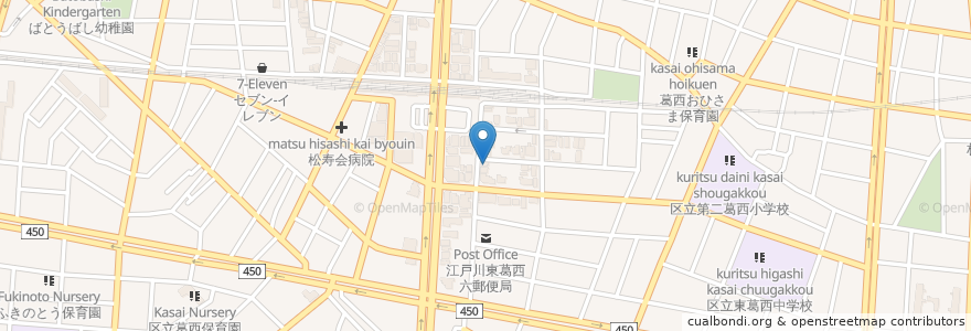 Mapa de ubicacion de 七輪焼肉安安 en ژاپن, 東京都, 江戸川区.