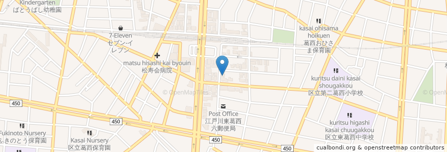 Mapa de ubicacion de 上海飯店 en Japan, Tokio, 江戸川区.
