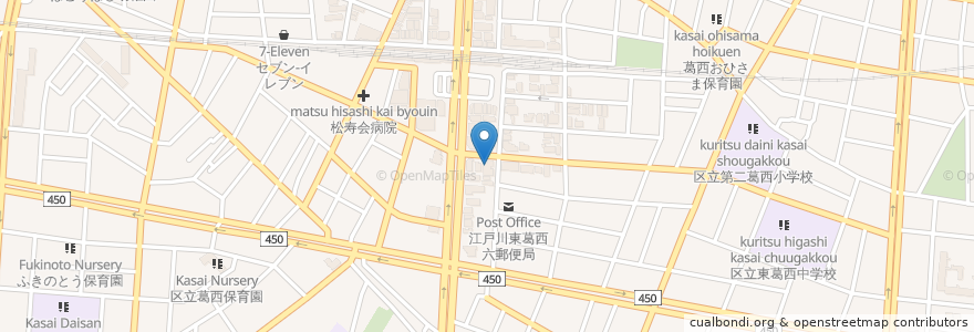 Mapa de ubicacion de 柴山内科泌尿器科 en 일본, 도쿄도, 江戸川区.