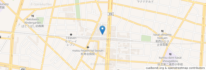 Mapa de ubicacion de 弘邦医院 en Japan, 東京都, 江戸川区.