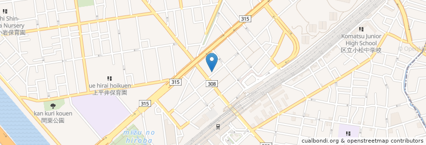 Mapa de ubicacion de 麵屋一燈 en 日本, 东京都/東京都, 葛飾区.