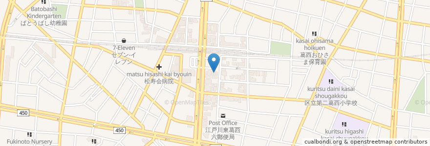Mapa de ubicacion de 明光義塾 en ژاپن, 東京都, 江戸川区.