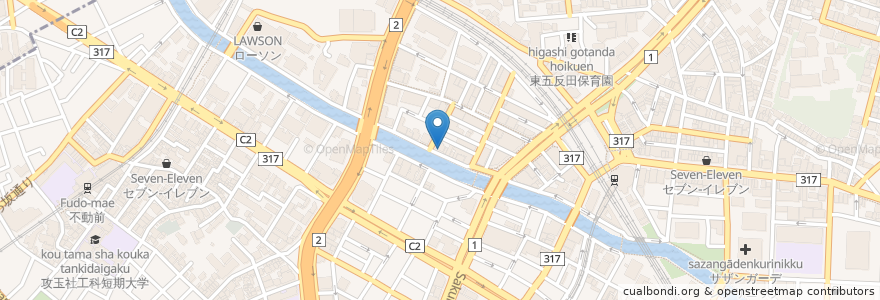 Mapa de ubicacion de ミート矢澤 en Japón, Tokio, Shinagawa.