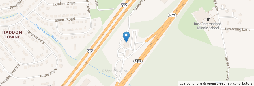 Mapa de ubicacion de Roy Rogers en Estados Unidos De América, Nueva Jersey, Camden County, Cherry Hill Township.