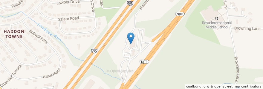 Mapa de ubicacion de Starbucks en United States, New Jersey, Camden County, Cherry Hill Township.