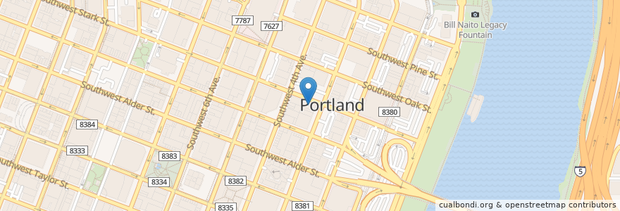 Mapa de ubicacion de Lo Bar en Stati Uniti D'America, Oregon, Portland, Multnomah County.