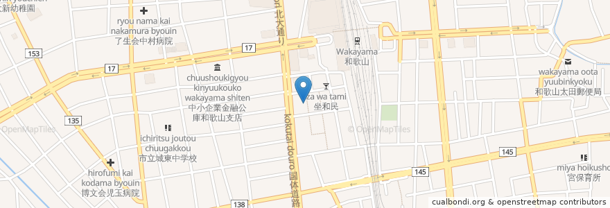 Mapa de ubicacion de ほっこりさん en 日本, 和歌山県, 和歌山市.
