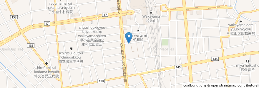 Mapa de ubicacion de 産直浜焼紀州七福神 en Japão, 和歌山県, 和歌山市.