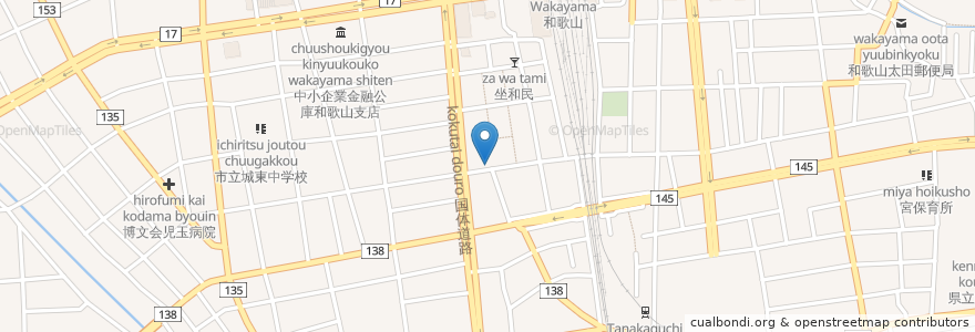 Mapa de ubicacion de 障害者用駐車場入り口 en 日本, 和歌山県/和歌山縣, 和歌山市.