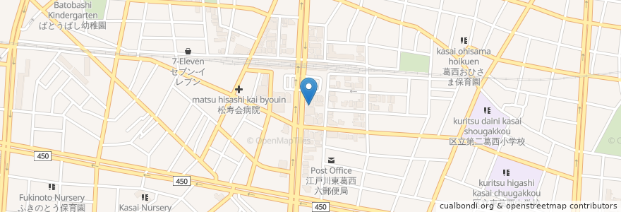 Mapa de ubicacion de てんてけてん en Japan, Tokio, 江戸川区.