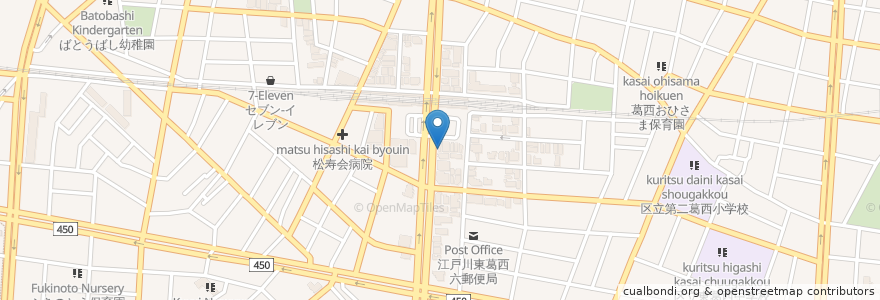 Mapa de ubicacion de なかなか酒場 en Japan, Tokyo, Edogawa.