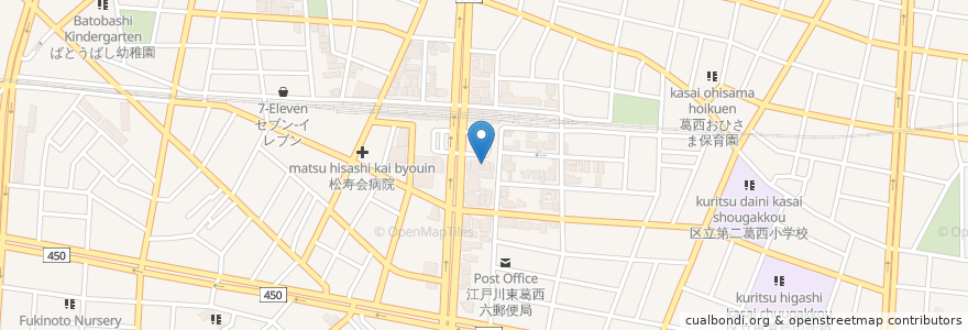 Mapa de ubicacion de 酔っ手羽 en Japonya, 東京都, 江戸川区.