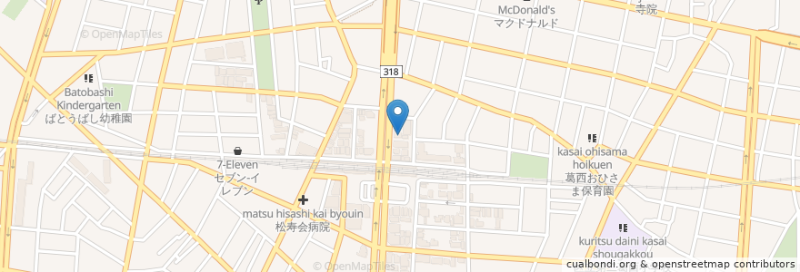Mapa de ubicacion de 訪問看護ステーションひまわり en Japan, Tokio, 江戸川区.