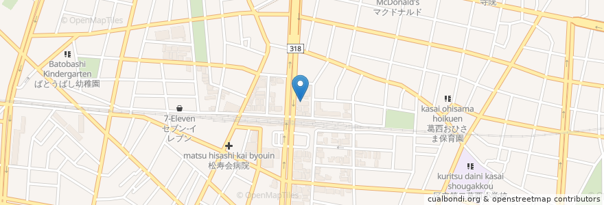 Mapa de ubicacion de サクラナーサリー en Jepun, 東京都, 江戸川区.