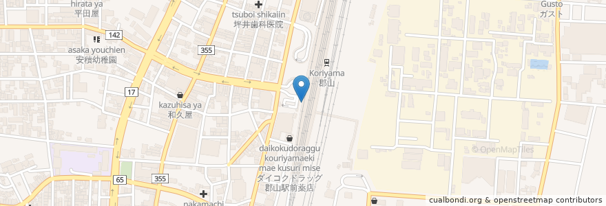 Mapa de ubicacion de 杜の香り en Giappone, Prefettura Di Fukushima, 郡山市.