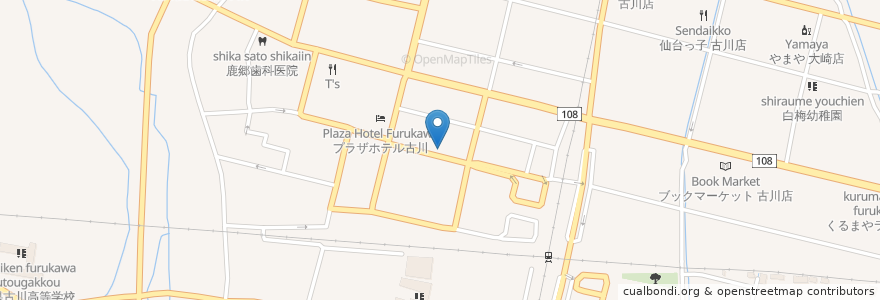 Mapa de ubicacion de 福福屋 古川駅前店 en Japón, Prefectura De Miyagi, 大崎市.
