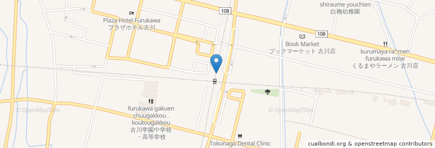 Mapa de ubicacion de タリーズコーヒー en اليابان, 宮城県, 大崎市.