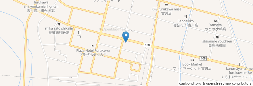 Mapa de ubicacion de 月あかり en 日本, 宮城県, 大崎市.