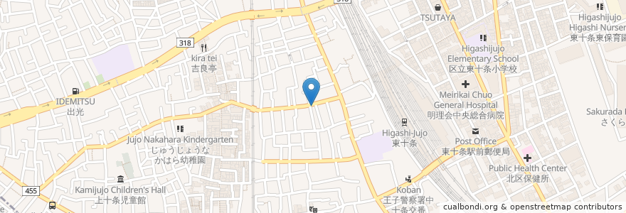 Mapa de ubicacion de 中華料理シャーミー en 日本, 东京都/東京都, 北区.