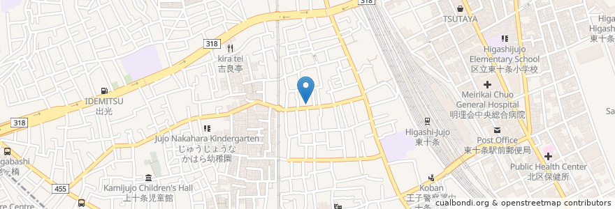 Mapa de ubicacion de しらとり歯科医院 en Japon, Tokyo, 北区.