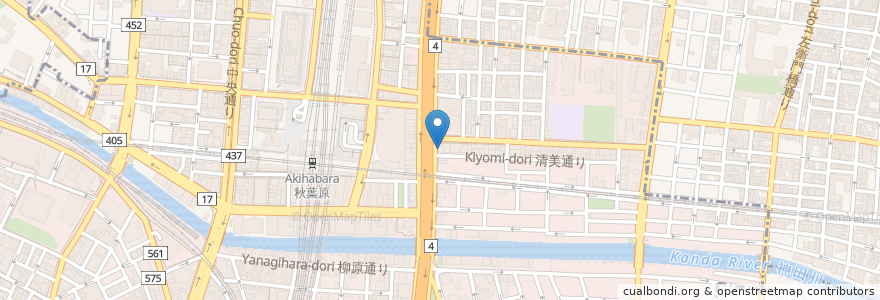 Mapa de ubicacion de 葡萄屋 en 日本, 東京都, 千代田区.