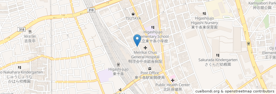 Mapa de ubicacion de 東十条調剤薬局 en 일본, 도쿄도, 北区.