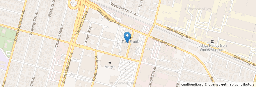Mapa de ubicacion de Metro City Restaurant & Bar en ایالات متحده آمریکا, کالیفرنیا, Santa Clara County, Sunnyvale.