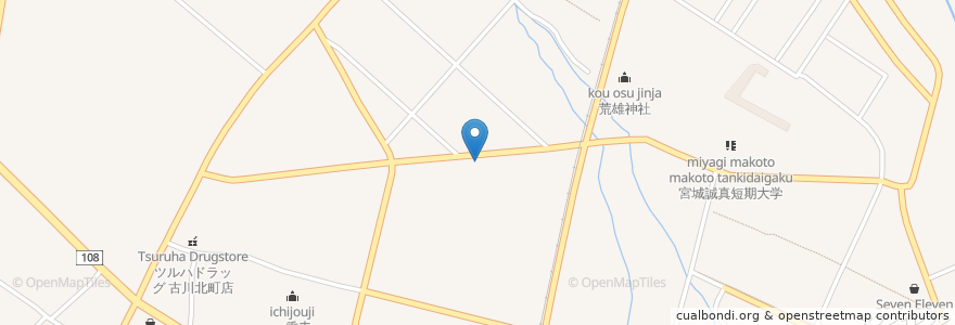 Mapa de ubicacion de いろは食堂 en ژاپن, 宮城県, 大崎市.